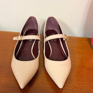 Franco Sarto Cream Mary Jane Flats